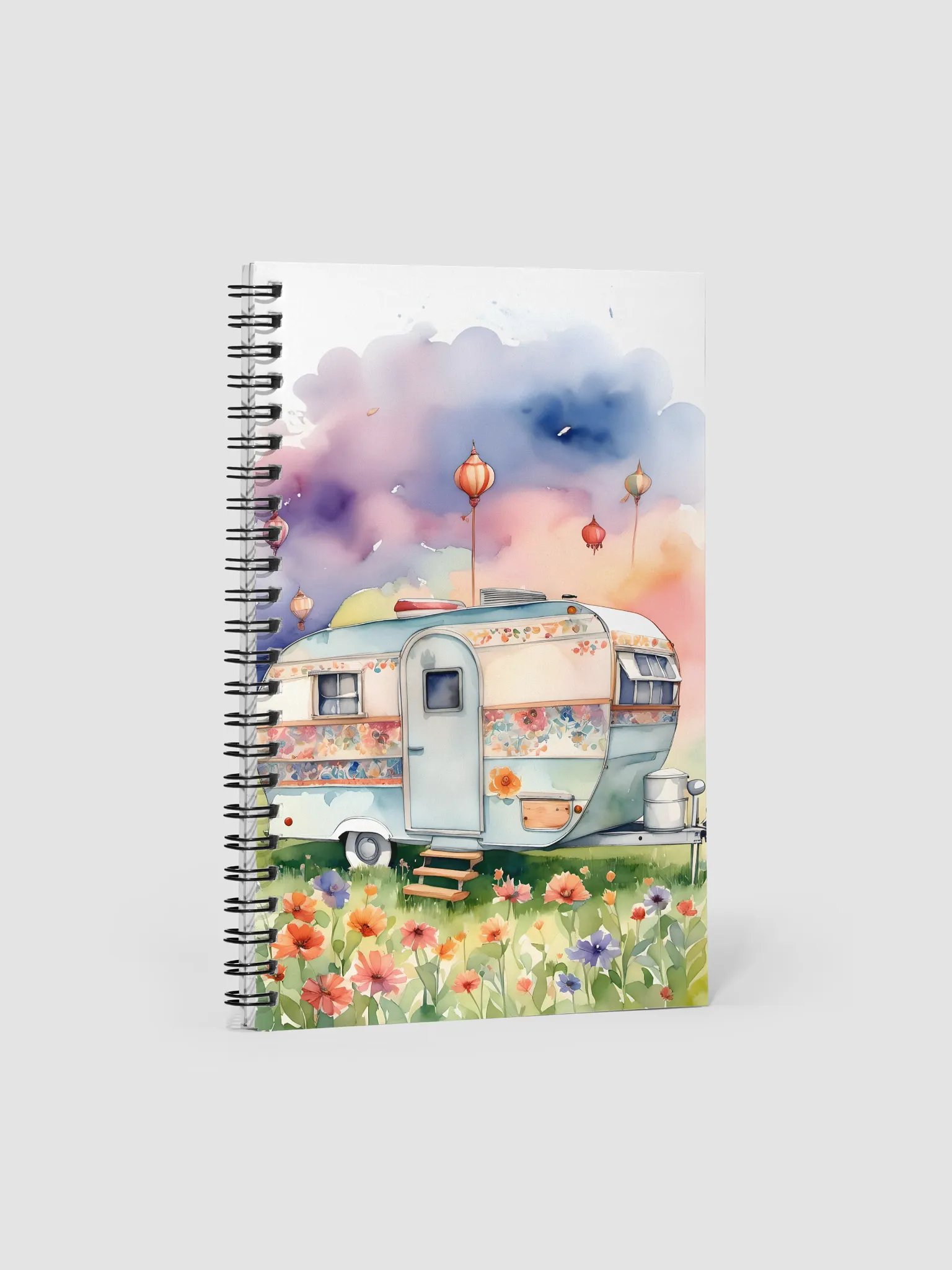 Lanterns & Wildflowers Adventure Spiral Notebook product image (1)