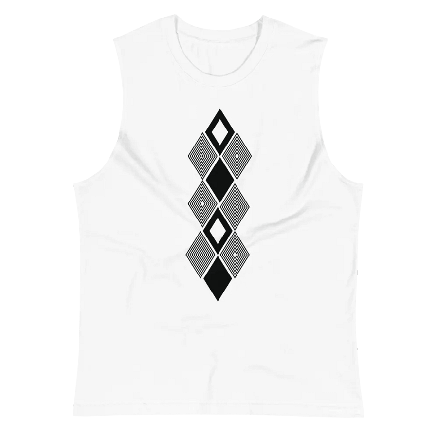 Black and white triangle design Muscle Tank product image (3)