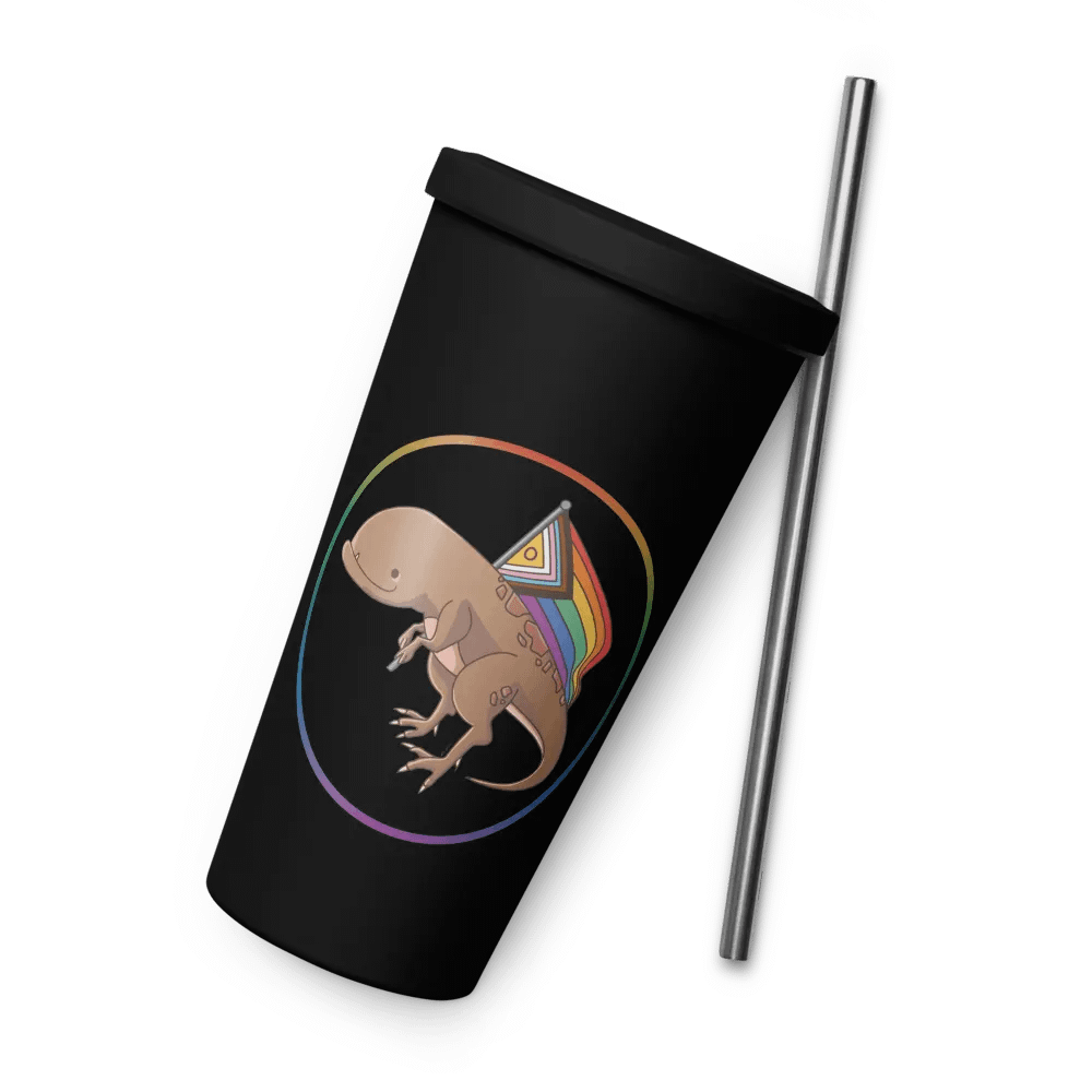Pride Friend Tumbler w/Straw (Black) product image (6)