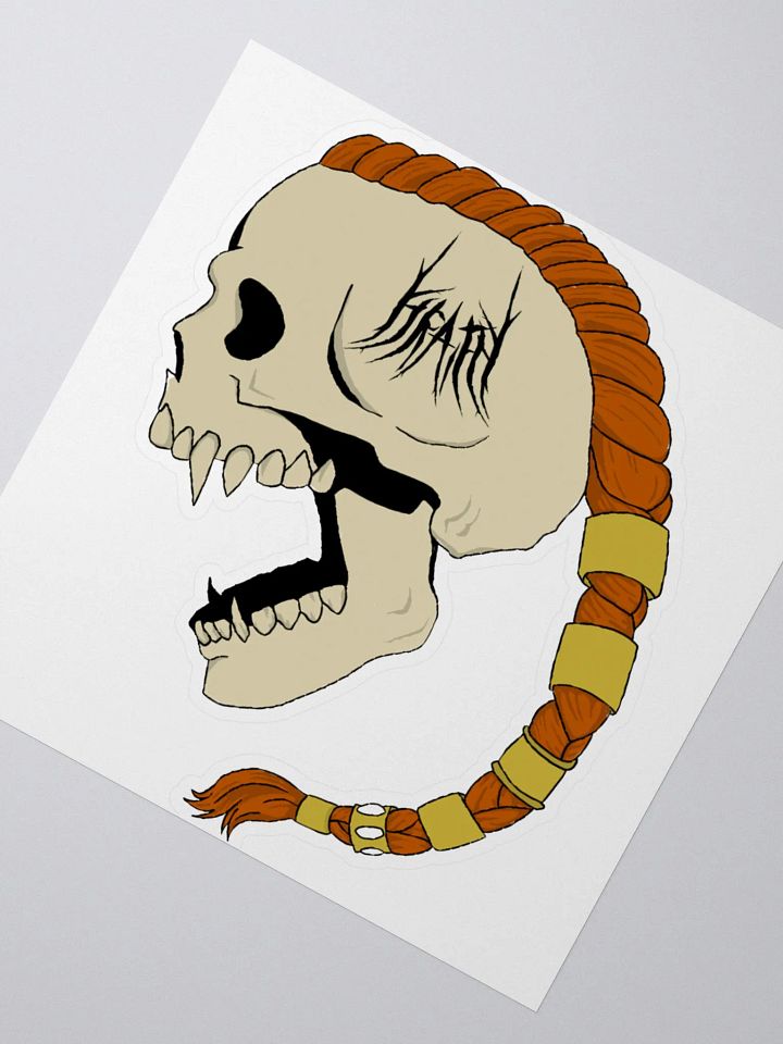 Raffy Skull 3in x 3in (2.5cm x 2.5cm) Sticker product image (2)