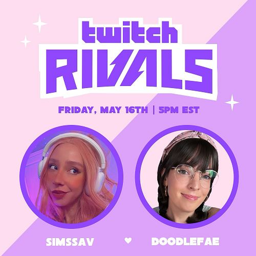 I’m STUPID EXCITED about this Friday 🩷 @ladysav and I are competing in Twitch Rivals Sims Bingo and imma lock in SO HARD 😂 It...