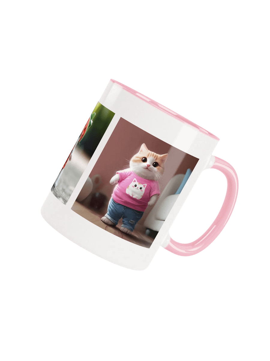 Whimsical Feline Fashion Ceramic Mug / pet.dance.lovers product image (4)