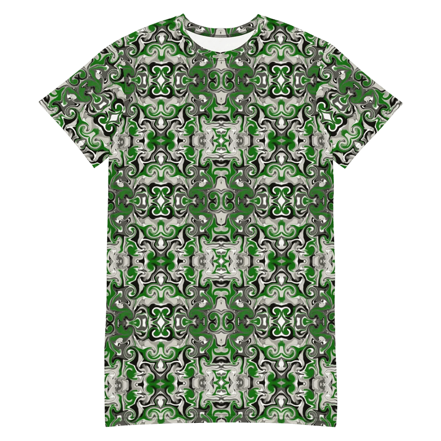 Green Baroque T-Shirt Dress product image (3)