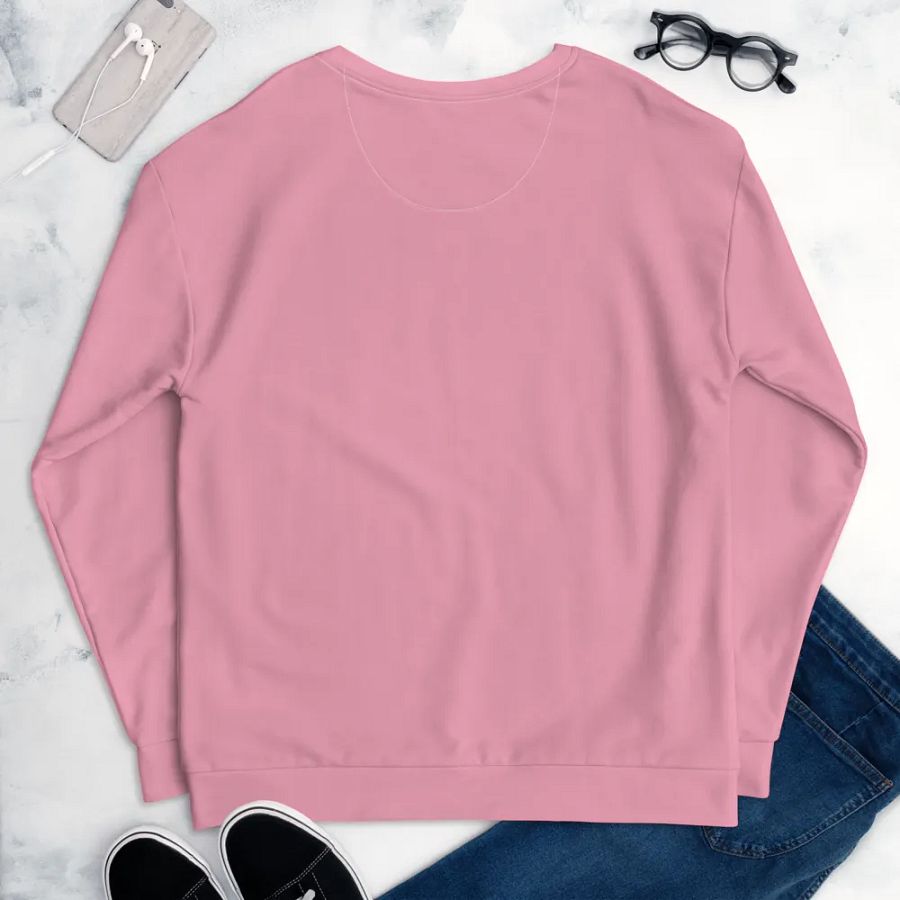 Plain Bubblegum Pink Soft Summer Unisex Recycled Polyester Heavyweight Premium Sweatshirt by Treasure Pie product image (2)