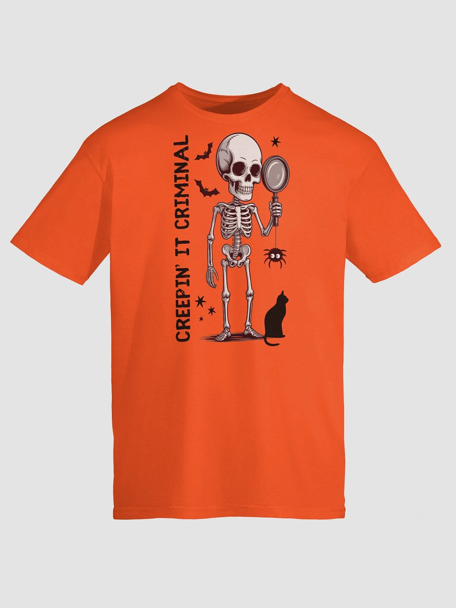 Creepin’ It Criminal Halloween T-Shirt for True Crime Lovers - Light product image (8)
