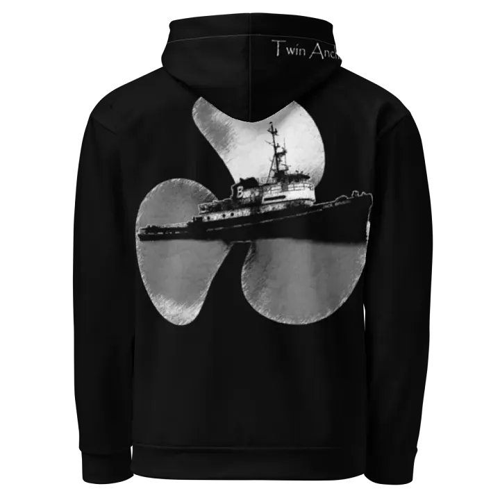 Black Three blade prop & Jack tug Hoodie product image (1)