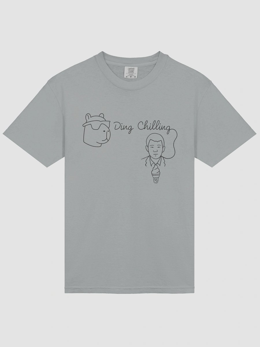 Ding Chilling [5b2] – Chill Capybara & Ice Cream Meme | Hand-Drawn Chess Humor | Black Line Art for Light Colors | T-Shirt product image (3)