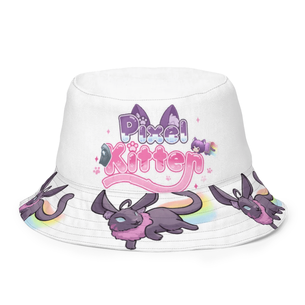 Pixel Kitten Reversible Bucket Hat product image (4)