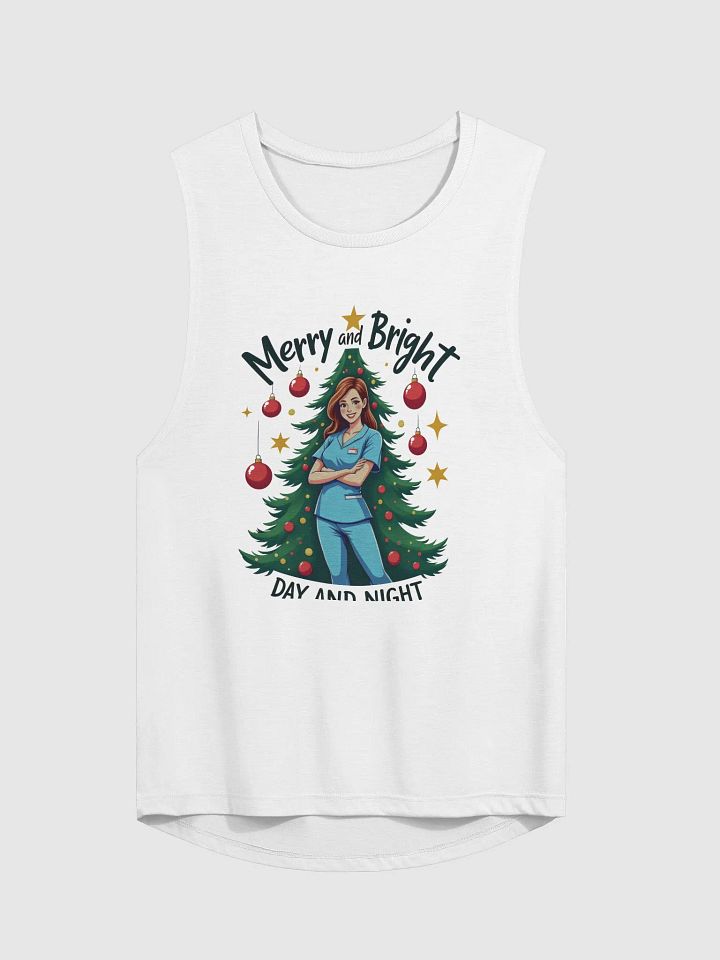 Merry and Bright Holiday Scrubs Muscle Tank product image (3)