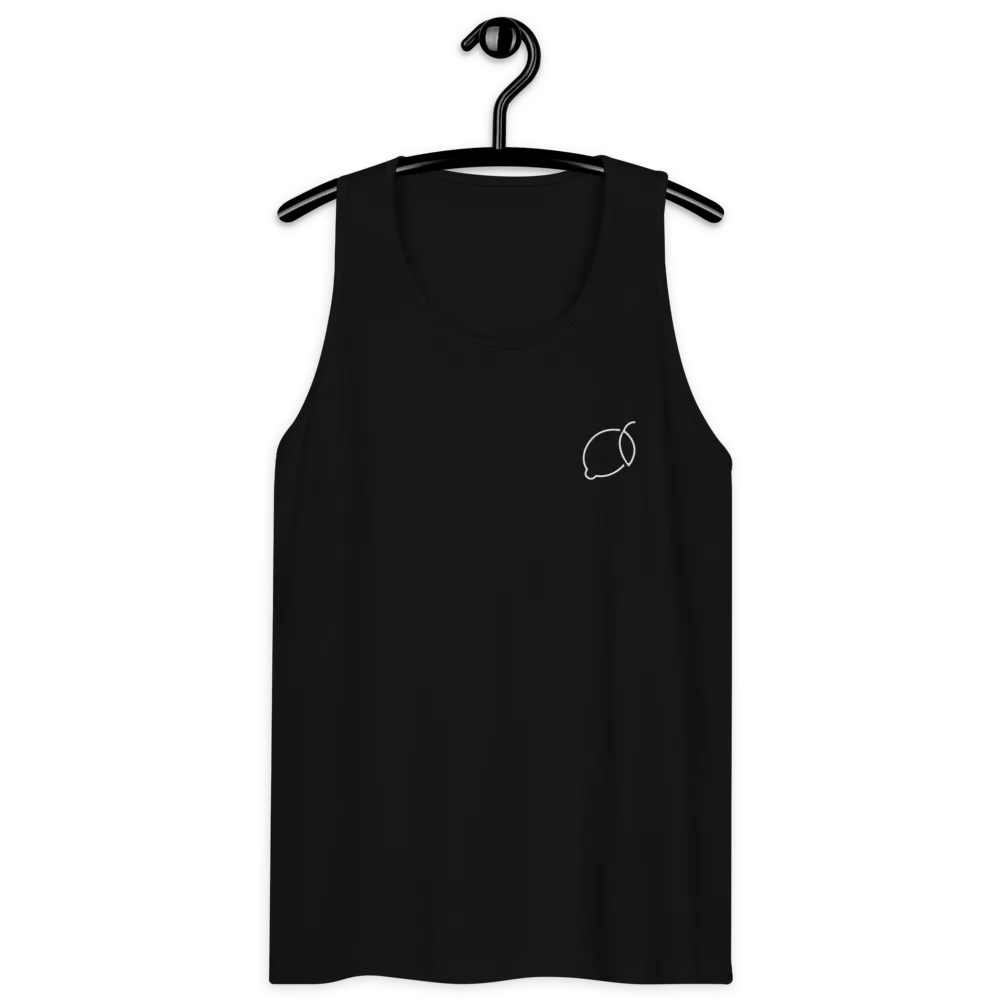 Cdog Spins Lemon Black/White Embroided Tank Top product image (9)