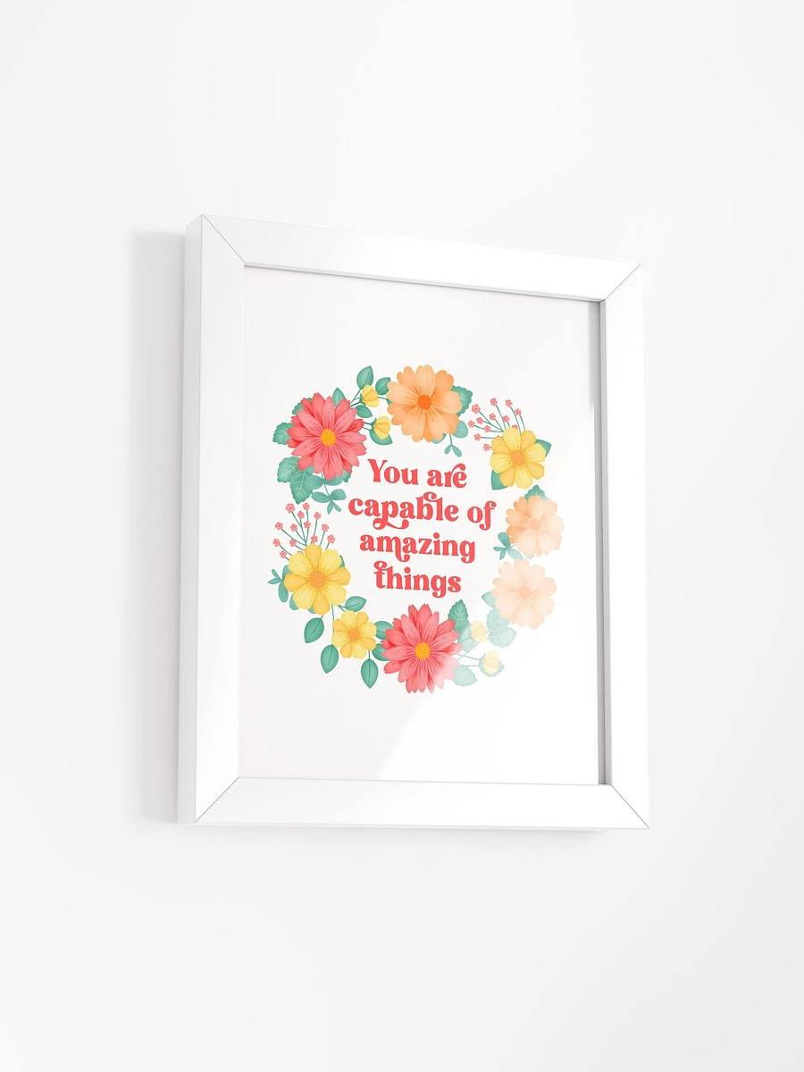 You are capable of amazing things - Motivational Wall Art White product image (2)