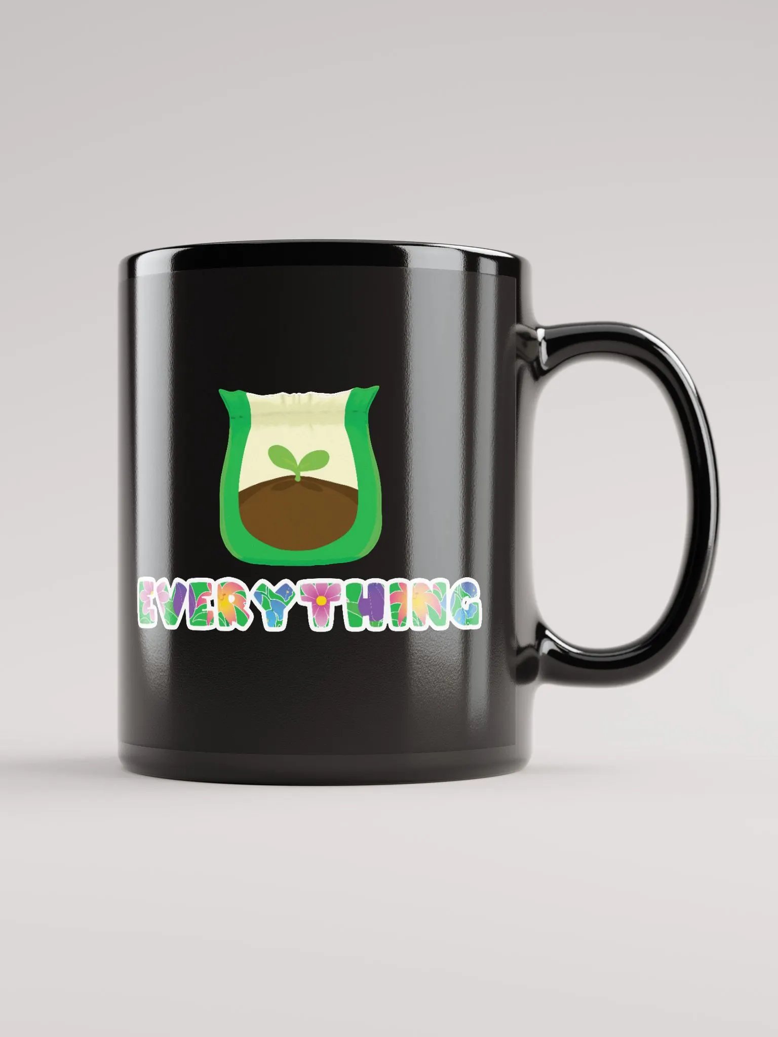 Fertilize Everything Black Mug- double sided product image (2)