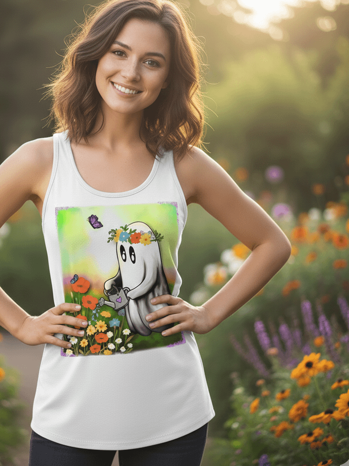 Keeper of the Forgotten -Flower Ghost Racerback Tank Top product image (1)