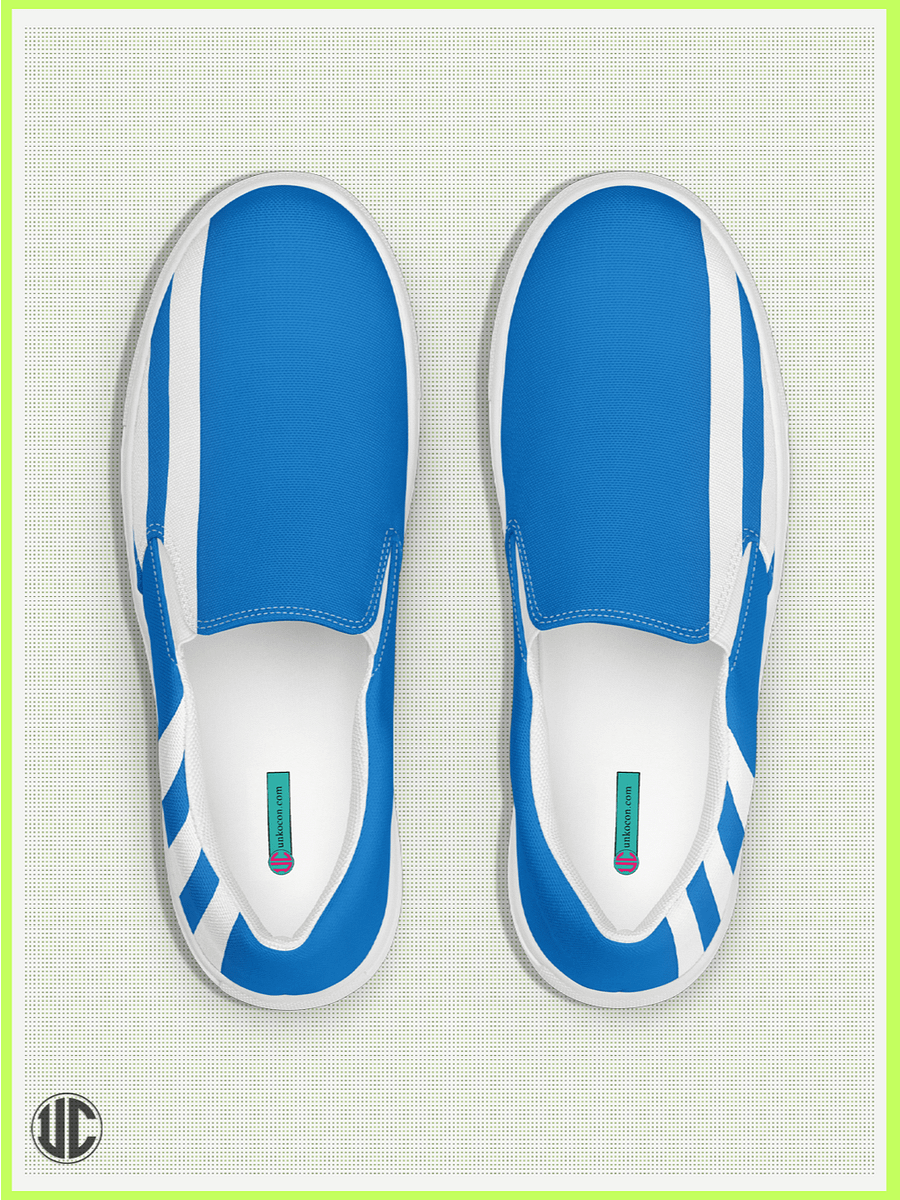 UnkoCon – Bright Ocean Women’s Blue Slip-On Shoes product image (1)