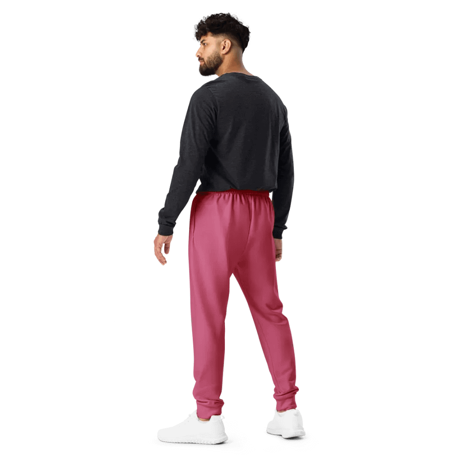 Plain Vibrant Red Soft Summer Recycled Polyester Premium Men's Joggers by Treasure Pie product image (10)