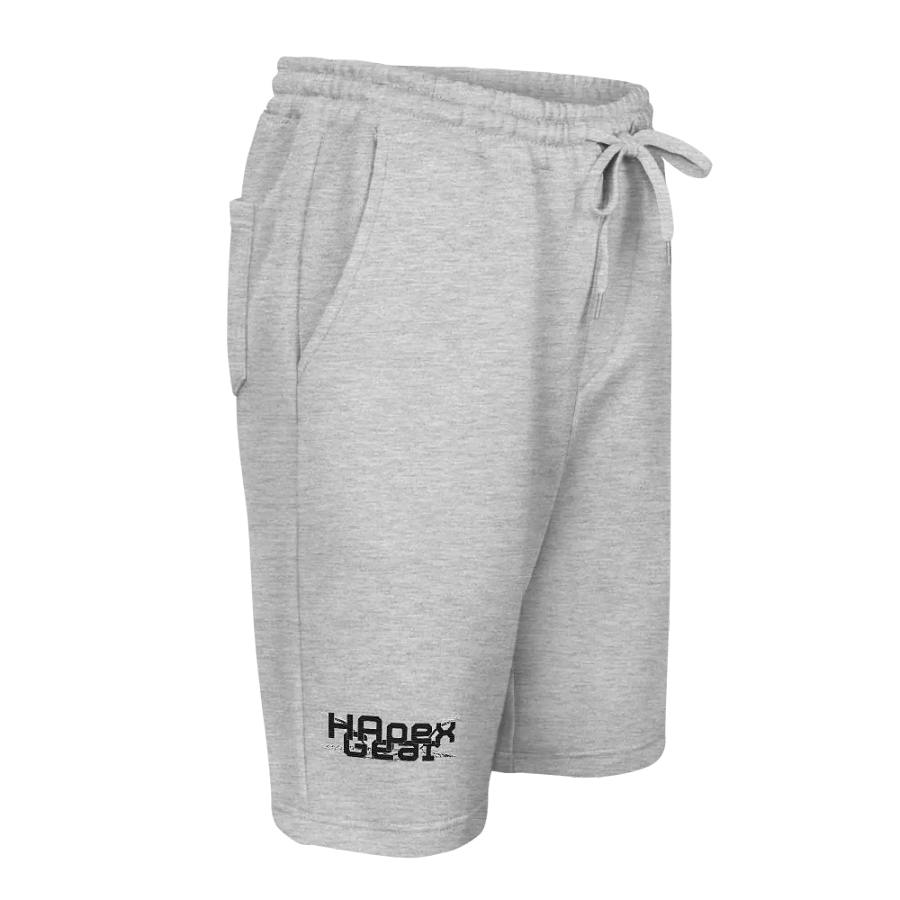 Black HApex Gear Black Logo Embroidered Men's Fleece Shorts product image (12)