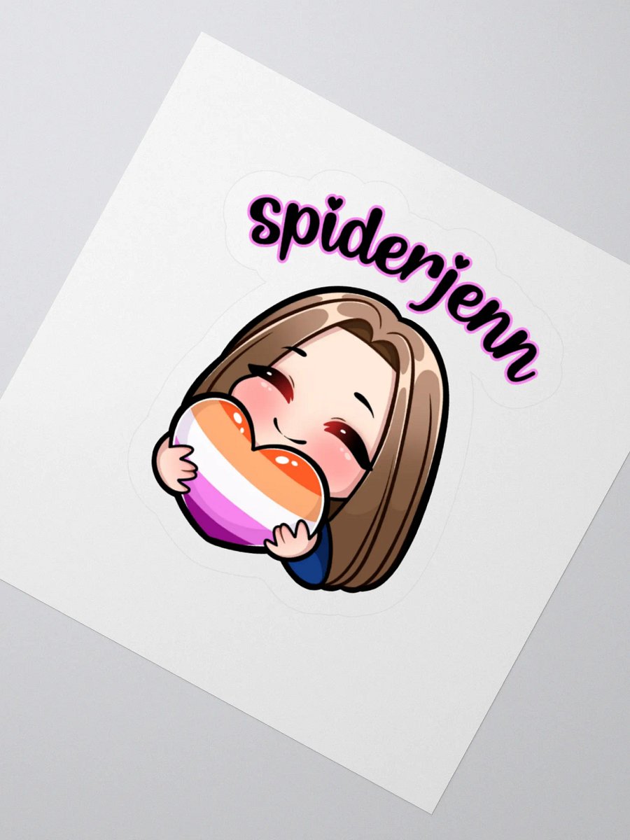 SpiderJenn Lesbian Heart Sticker product image (6)