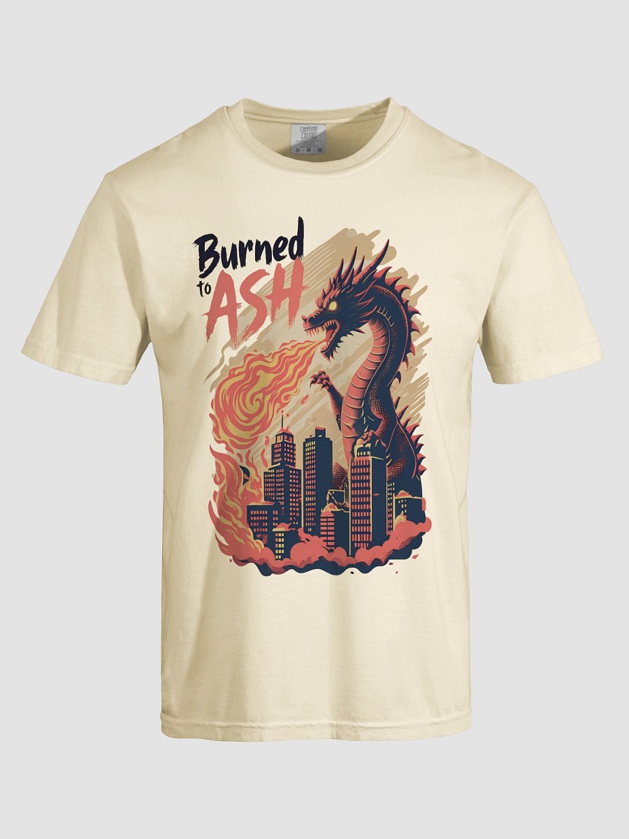 Fiery Dragon Destruction | 'Burned to Ash' Art Heavyweigh T-Shirt product image (56)