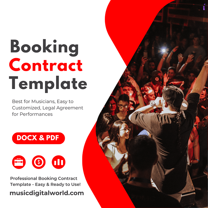 Booking Contract Template for Musicians, Easy to Customize, Legal Agreement for Performances product image (1)