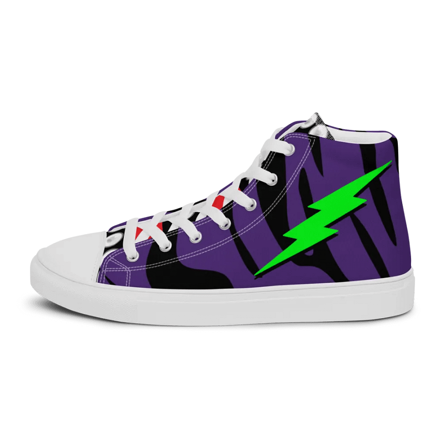 Woman's High-Top Sneakers (Purple Tiger Stripes) product image (6)