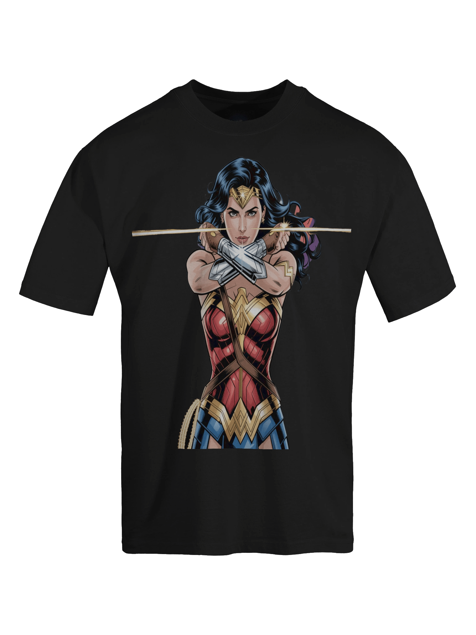 Wonder Woman Lasso Eclipse Oversized Faded T-Shirt product image (1)