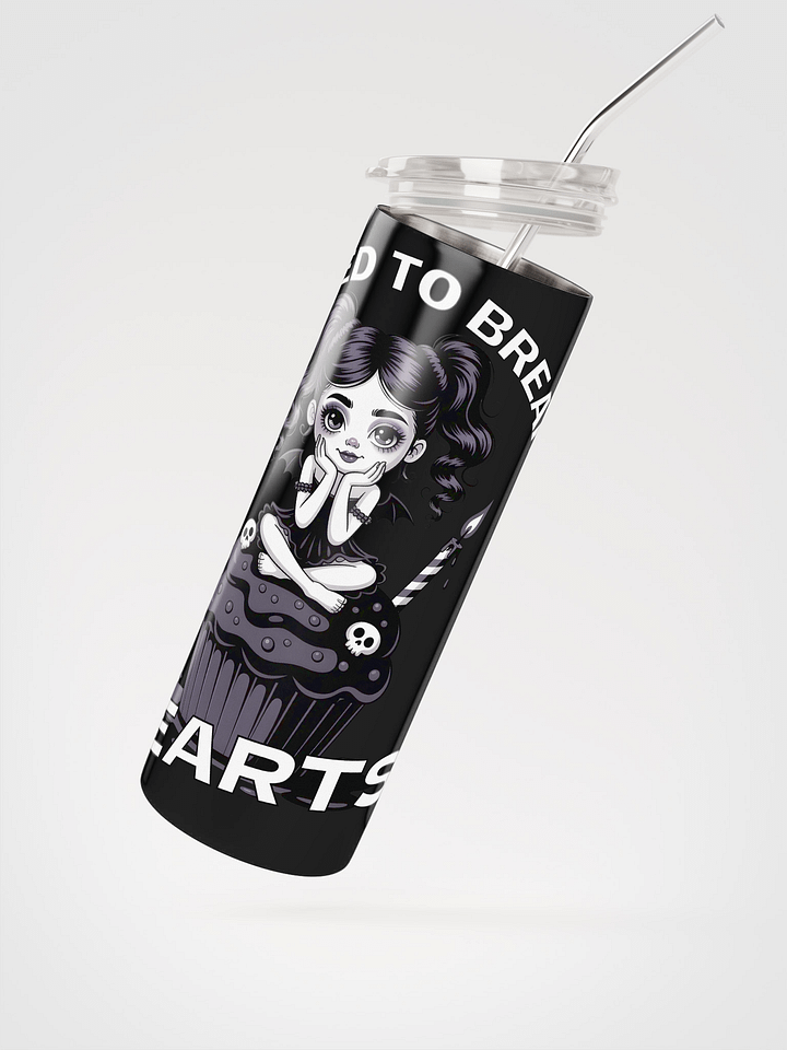 Goth Cupcake Girl – Baked to Break Hearts Steel Tumbler product image (2)