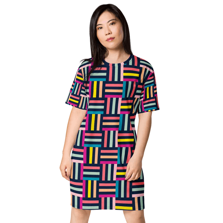 Geometric Grid All-Over Dress product image (2)