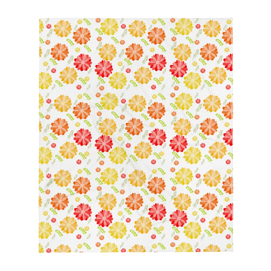 Orange Floral Blanket product image (2)