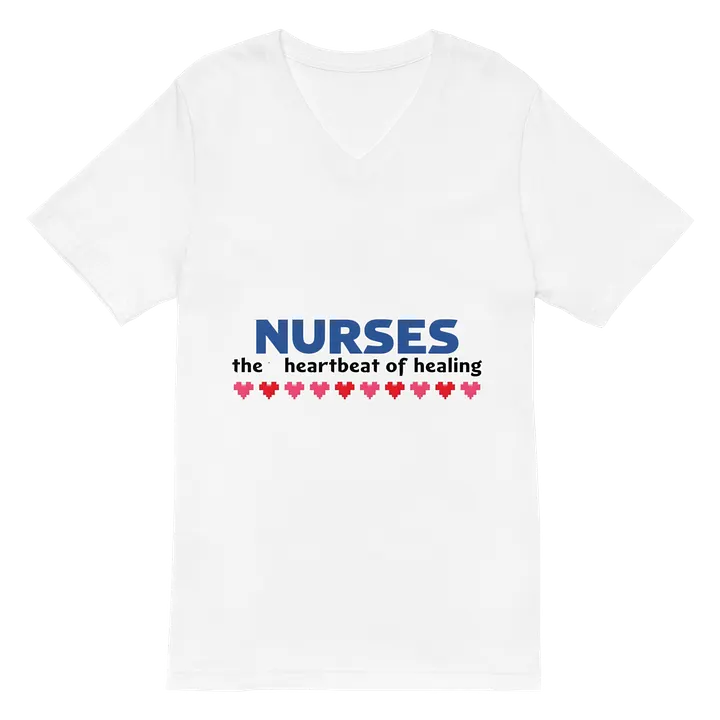 Heartbeat of Healing Nurses V-Neck Tee product image (2)