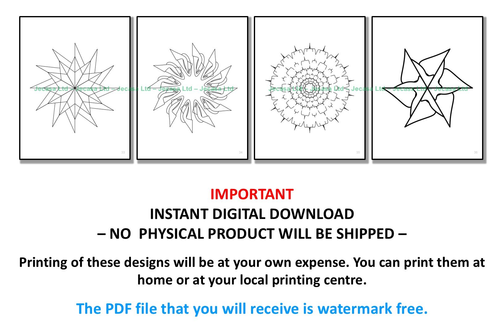 100 Geometric Mandala Coloring Pages | PDF | Digital File | Series GM2025 Vol. 5 product image (7)