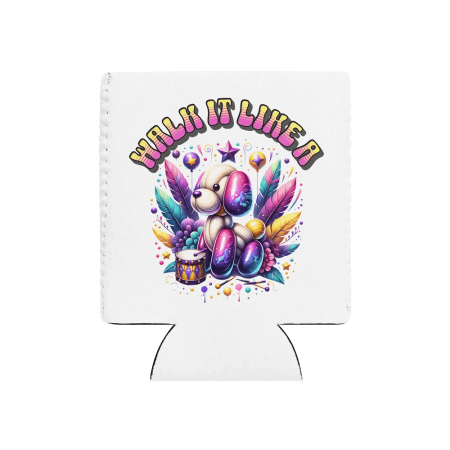 Walk It Like A Dog Whimsical Can Cooler product image (1)