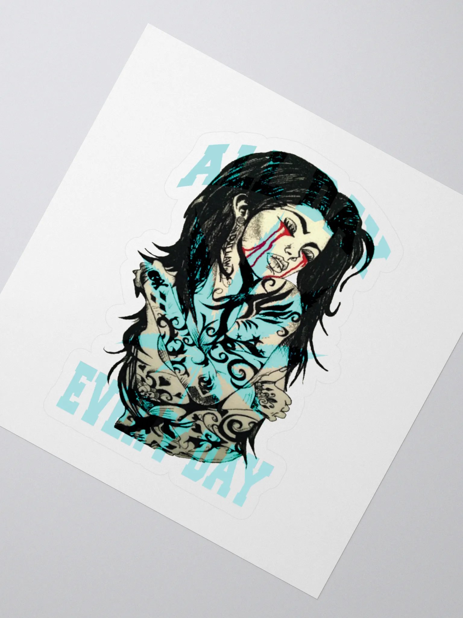 Tattoo Women - Cannabis - AQUA | Kiss Cut Stickers product image (2)