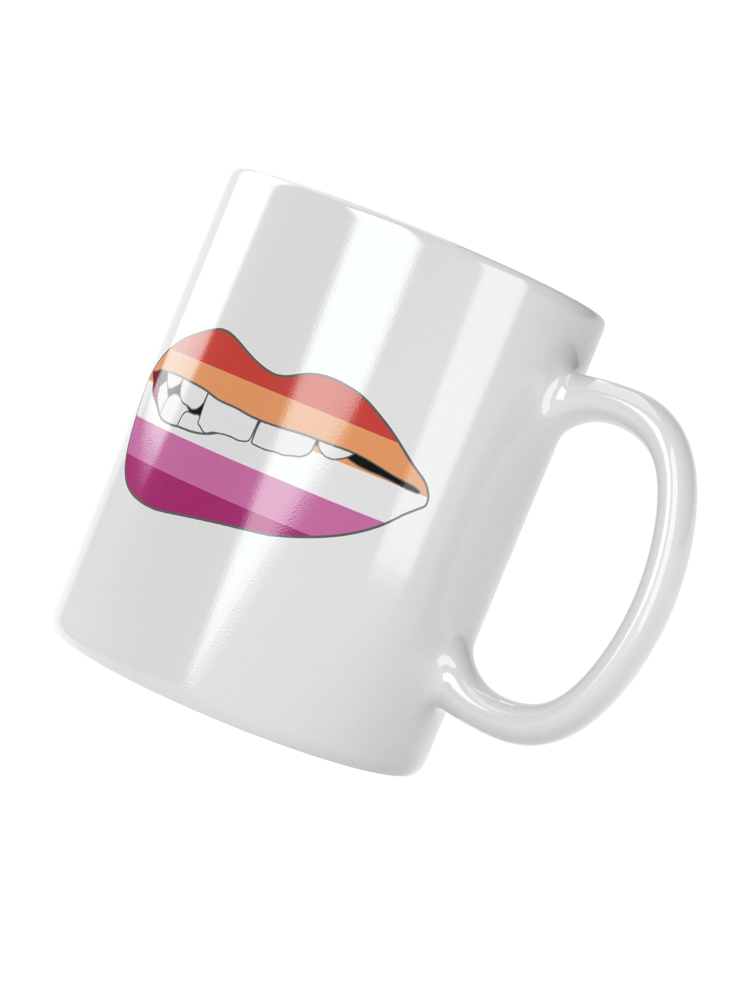 Lesbian Pride Flag Biting Lips Mug product image (2)