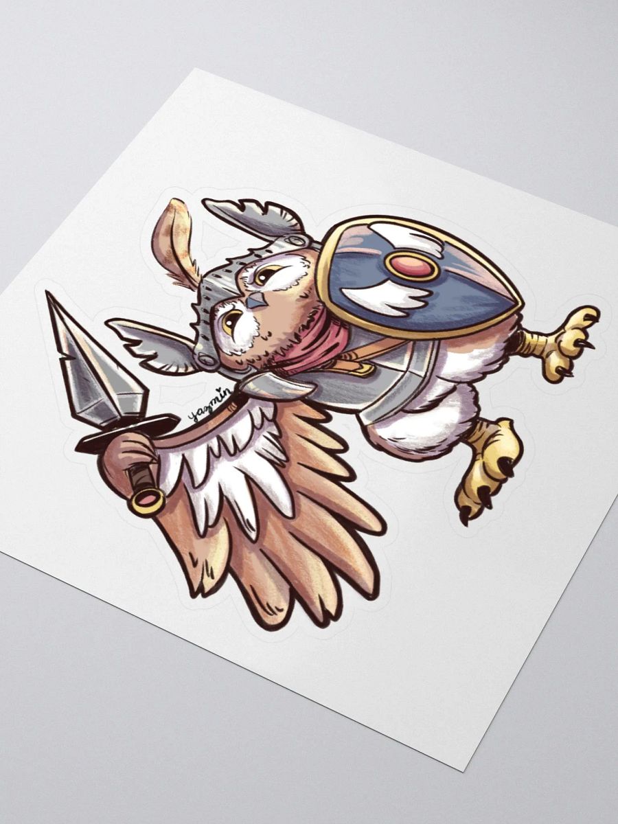 Owl Knight Sticker - Whimsical Fantasy Decal product image (3)