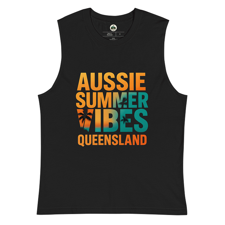 Aussie Summer Vibes Queensland Men's Muscle Tank Top product image (2)