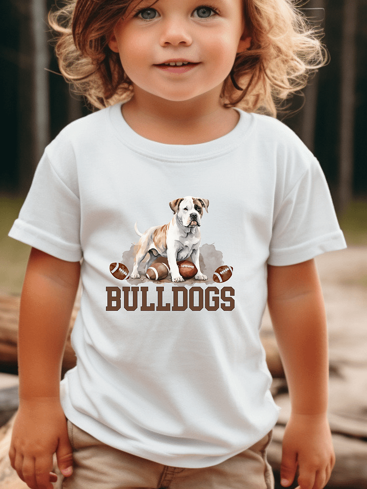 Toddler Boys Vintage Bulldogs Football T-Shirt (Homemade) product image (1)