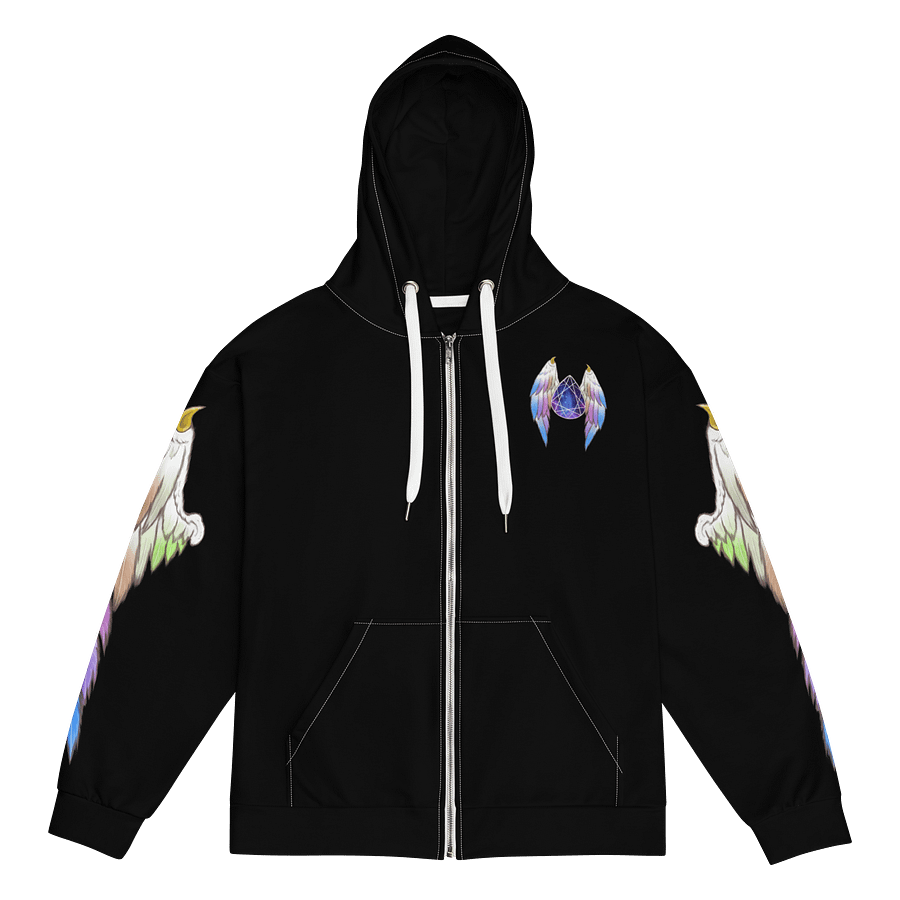 Rainbow Pride Angel Zip-Up Hoodie product image (1)
