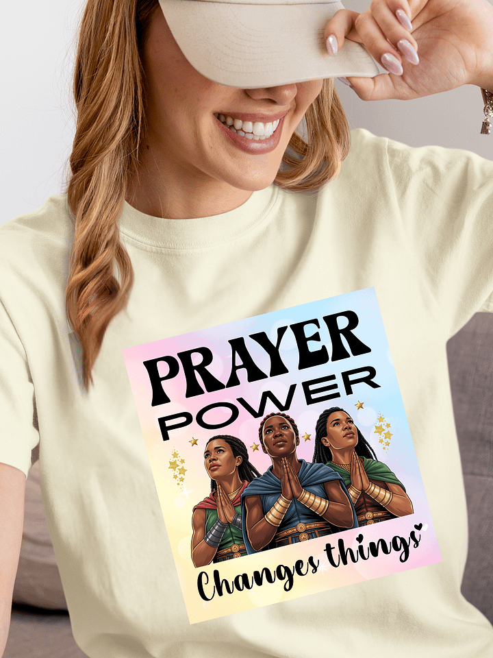 Prayer Power, Changes Things Christian Comfort Colors Unisex T-Shirt. product image (1)