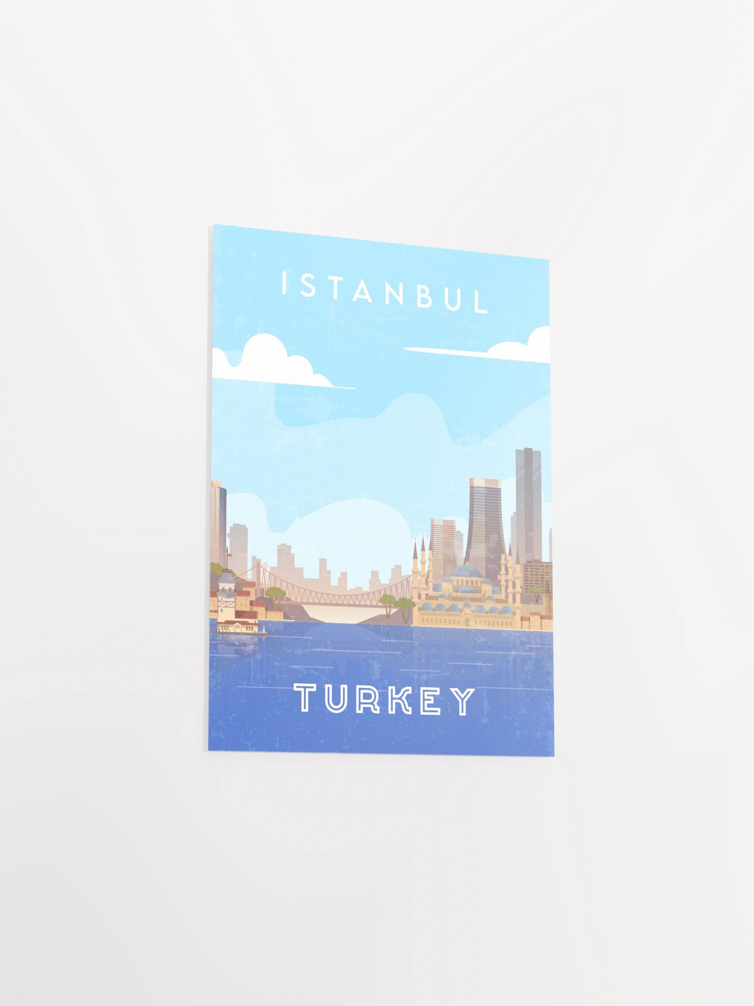 Istanbul, Turkey — Retro travel minimalist poster, retro travel art, retro travel wall art, vector art product image (8)