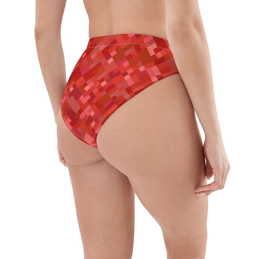 Colorful Mosaic Pattern Design High Waisted Bikini Bottom - v4 product image (2)