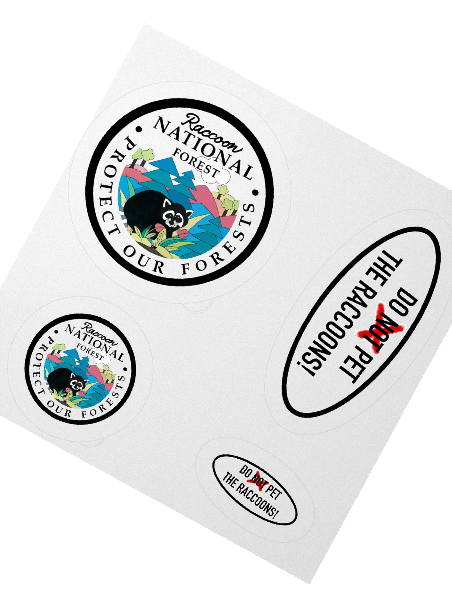 Raccoon National Forest Sticker Set product image (4)