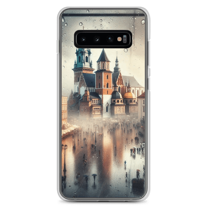 Rainy Cityscape Clear Samsung® Case | AI Design product image (2)