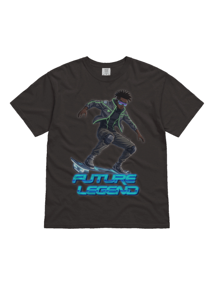 Future Legend Neon Skater T-Shirt – Cyber Streetwear Graphic T-Shirt for Adults and Young Adults product image (2)