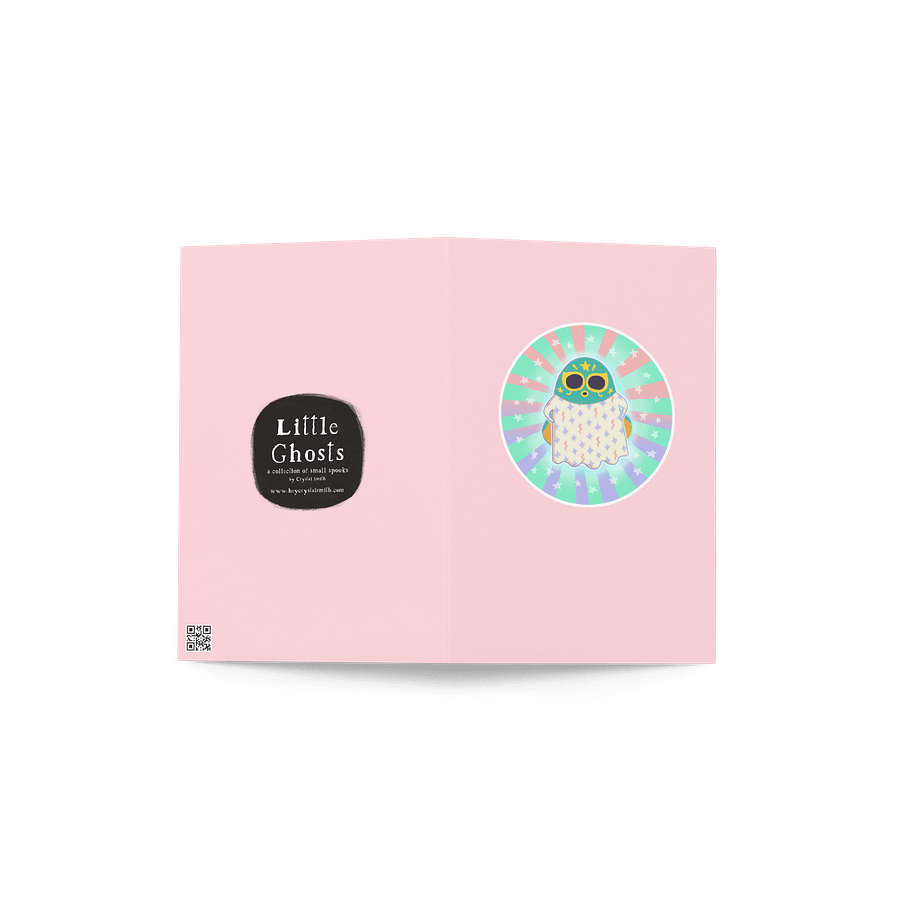 Pastel Little Ghost Luchador #2- Greeting Card product image (5)