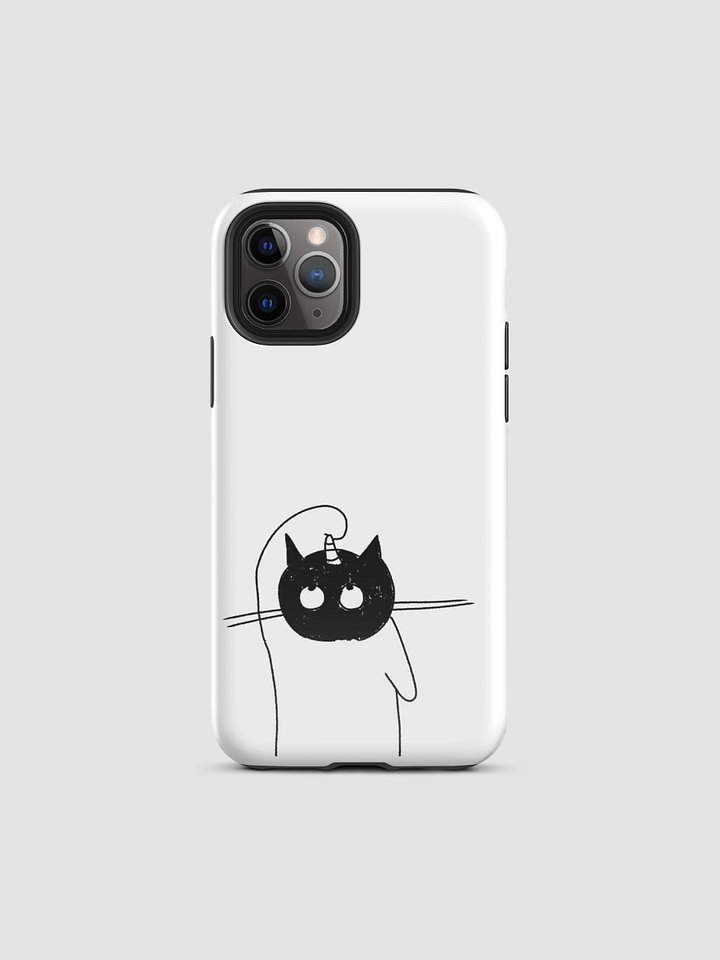 Black Cat with Unicorn, Tough iPhone Case Allcolor 052, Hand-drawn Art product image (2)