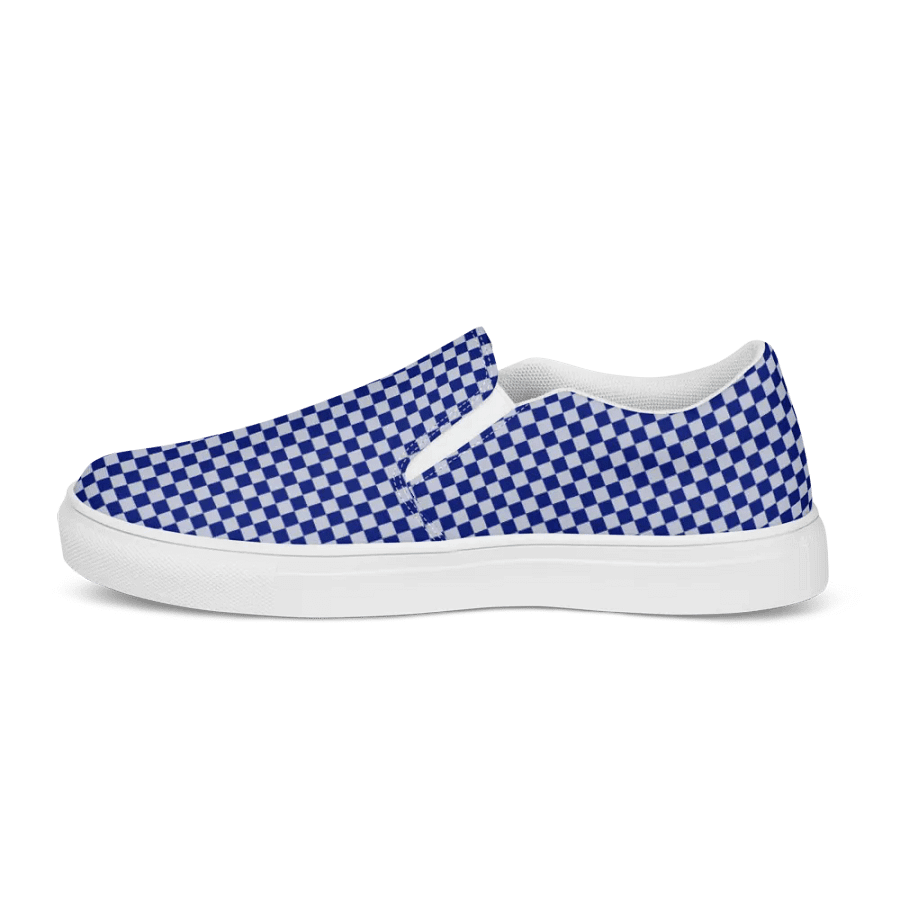 CONTRAST™ Elegant Blue Checkered Slip-On Men Shoes n. 28 product image (10)