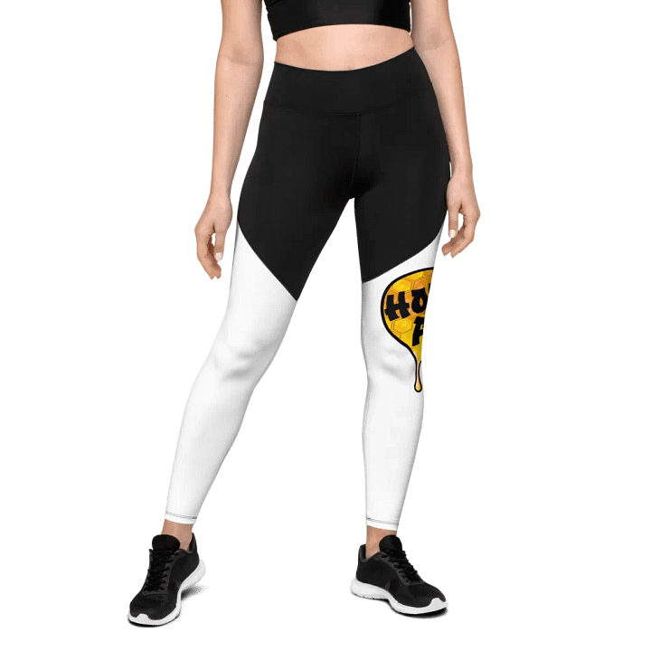 HOT BOX FAM GOLD HONEY COMB LOGO SPORT LEGGINGS product image (1)