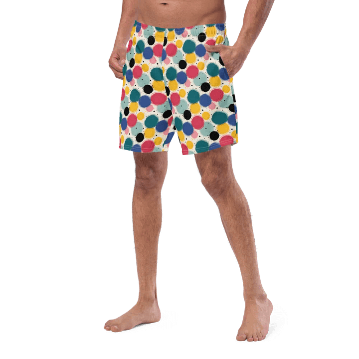 Color Pop Men’s Swim Trunks – Retro Dots, Fresh Energy product image (2)
