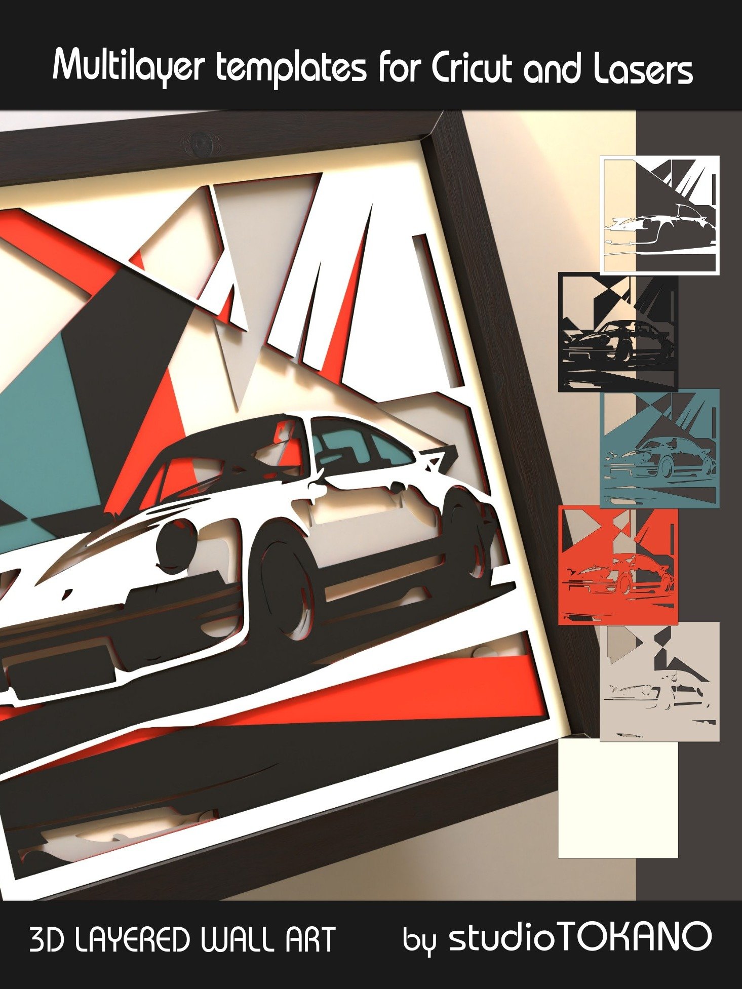 Porsche Shadow Box SVG product image (6)