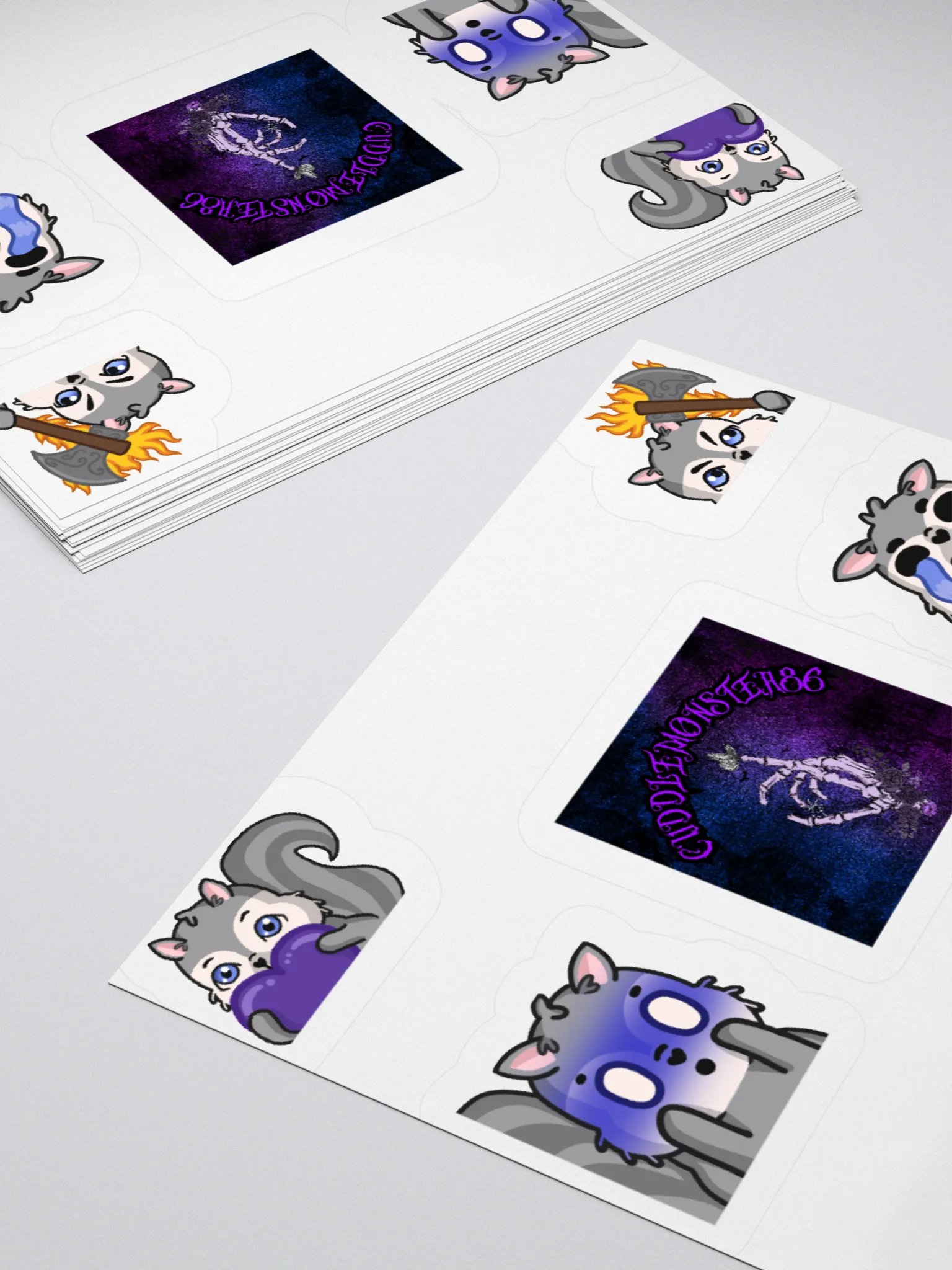 Cuddle Squirrel Kiss Cut Stickers product image (12)